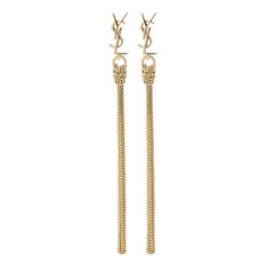 SAINT LAURENT YSL logo tassel earrings